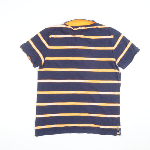 Next Men’s Blue Striped Regular Fit Cotton Polo Shirt M