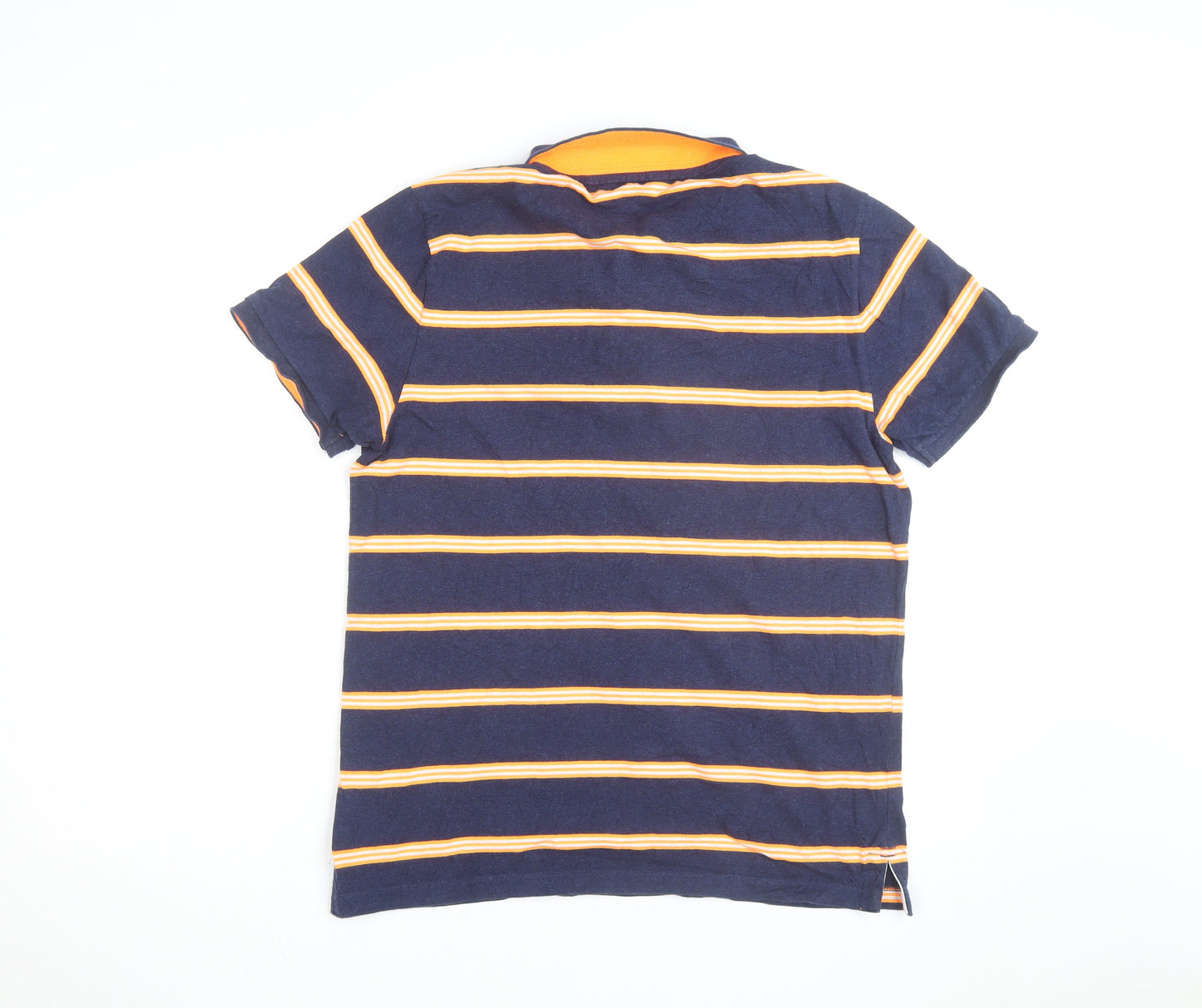 Next Men’s Blue Striped Regular Fit Cotton Polo Shirt M