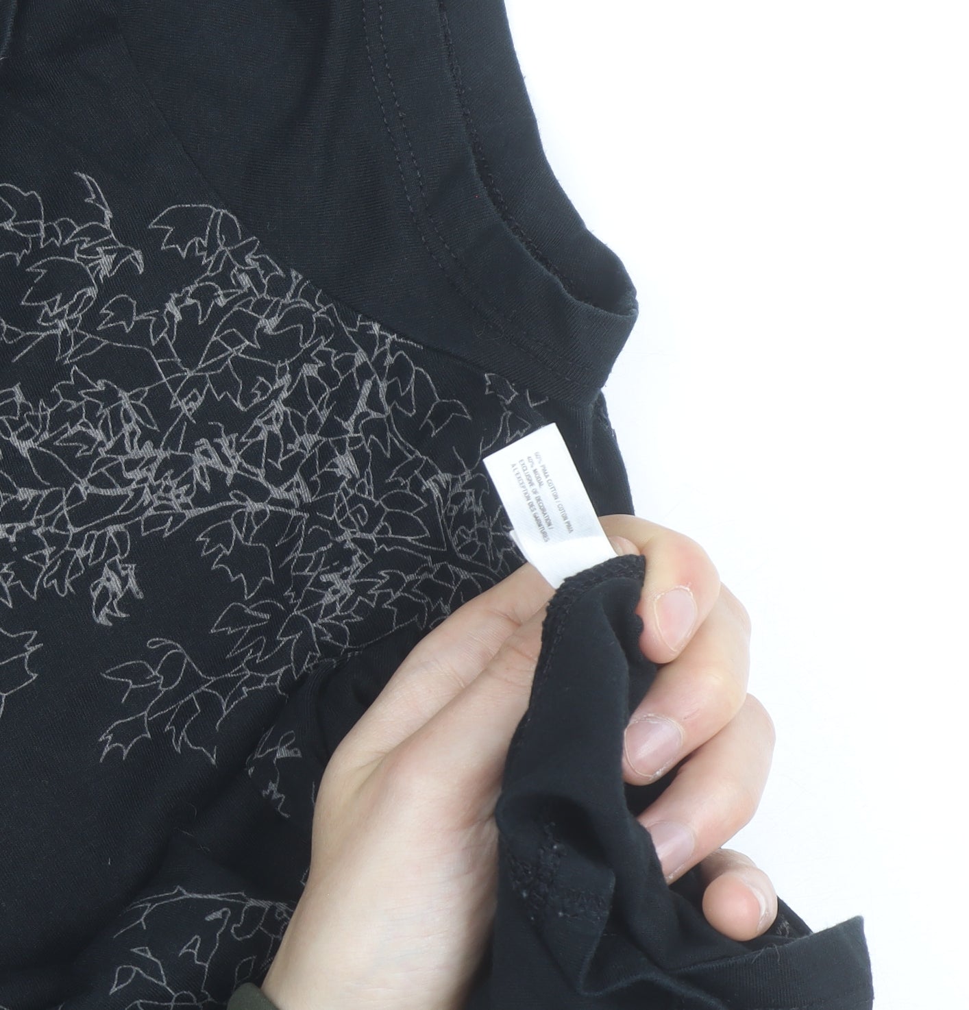 Gap Maternity Women’s Black XS V-Neck Floral Print T-Shirt