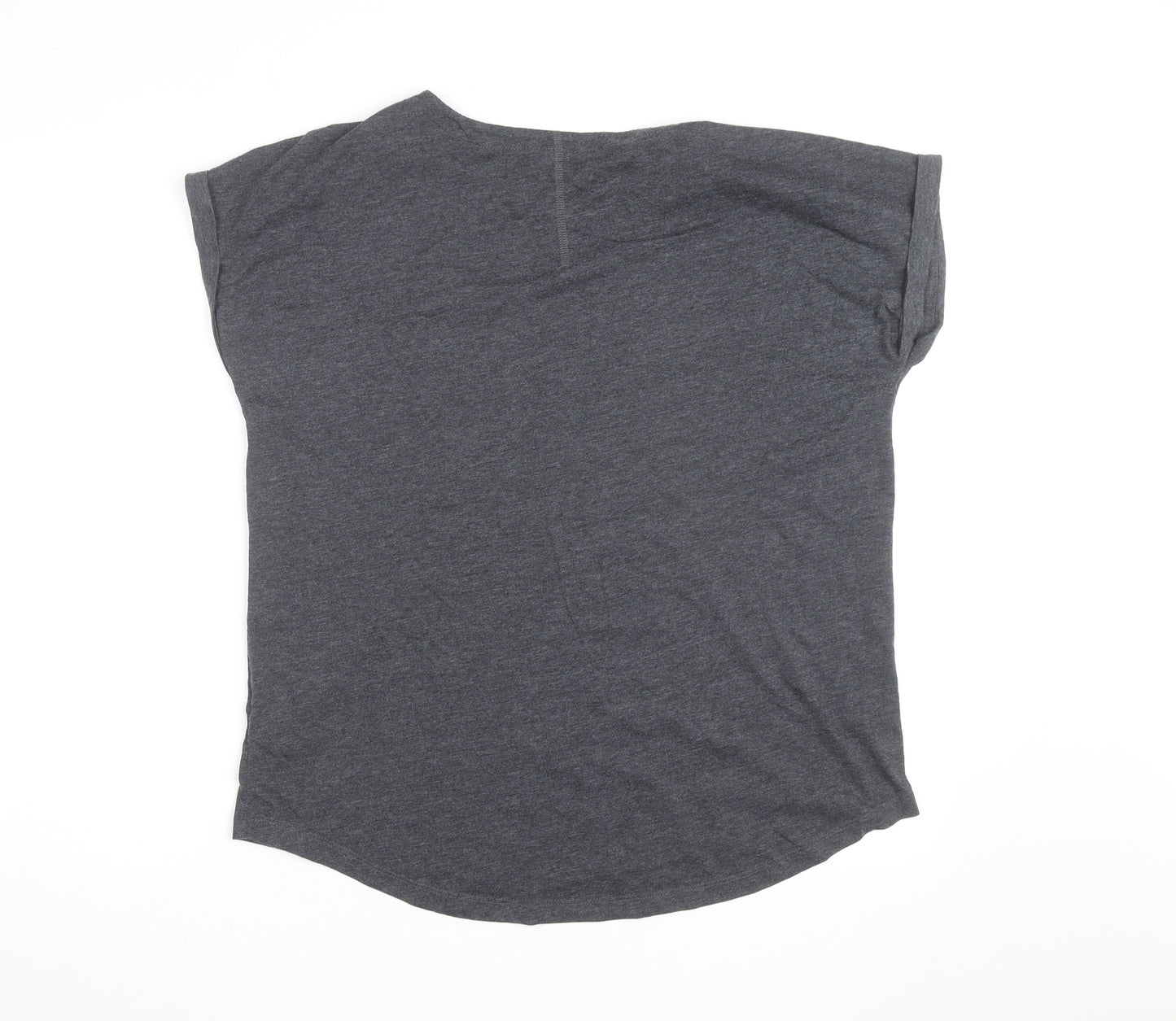 Next Women’s Grey Studded Star T-Shirt Size 16 Short Sleeve Casual Top