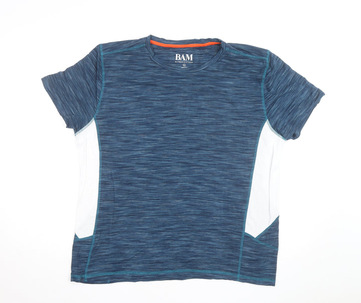 BAM Men's Blue XL Short Sleeve Bamboo Athletic T-Shirt