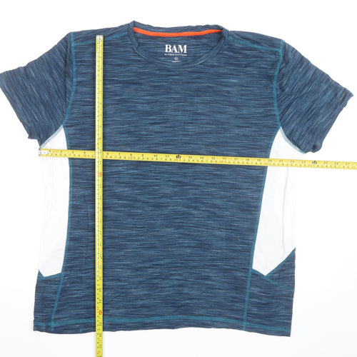 BAM Men's Blue XL Short Sleeve Bamboo Athletic T-Shirt