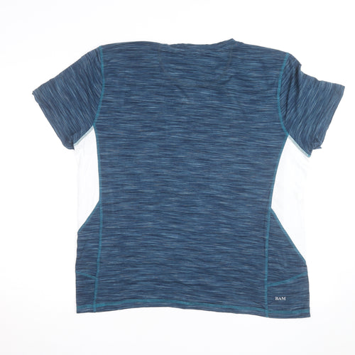 BAM Men's Blue XL Short Sleeve Bamboo Athletic T-Shirt