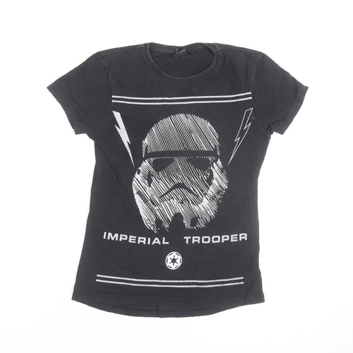 Rebel Star Wars Men's Black Stormtrooper Graphic T-Shirt Size S