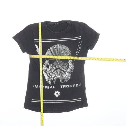 Rebel Star Wars Men's Black Stormtrooper Graphic T-Shirt Size S