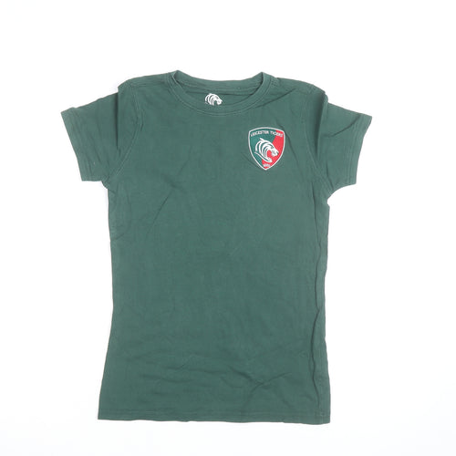 Fanatics Leicester Tigers Womens Green Cotton T-Shirt Size 8
