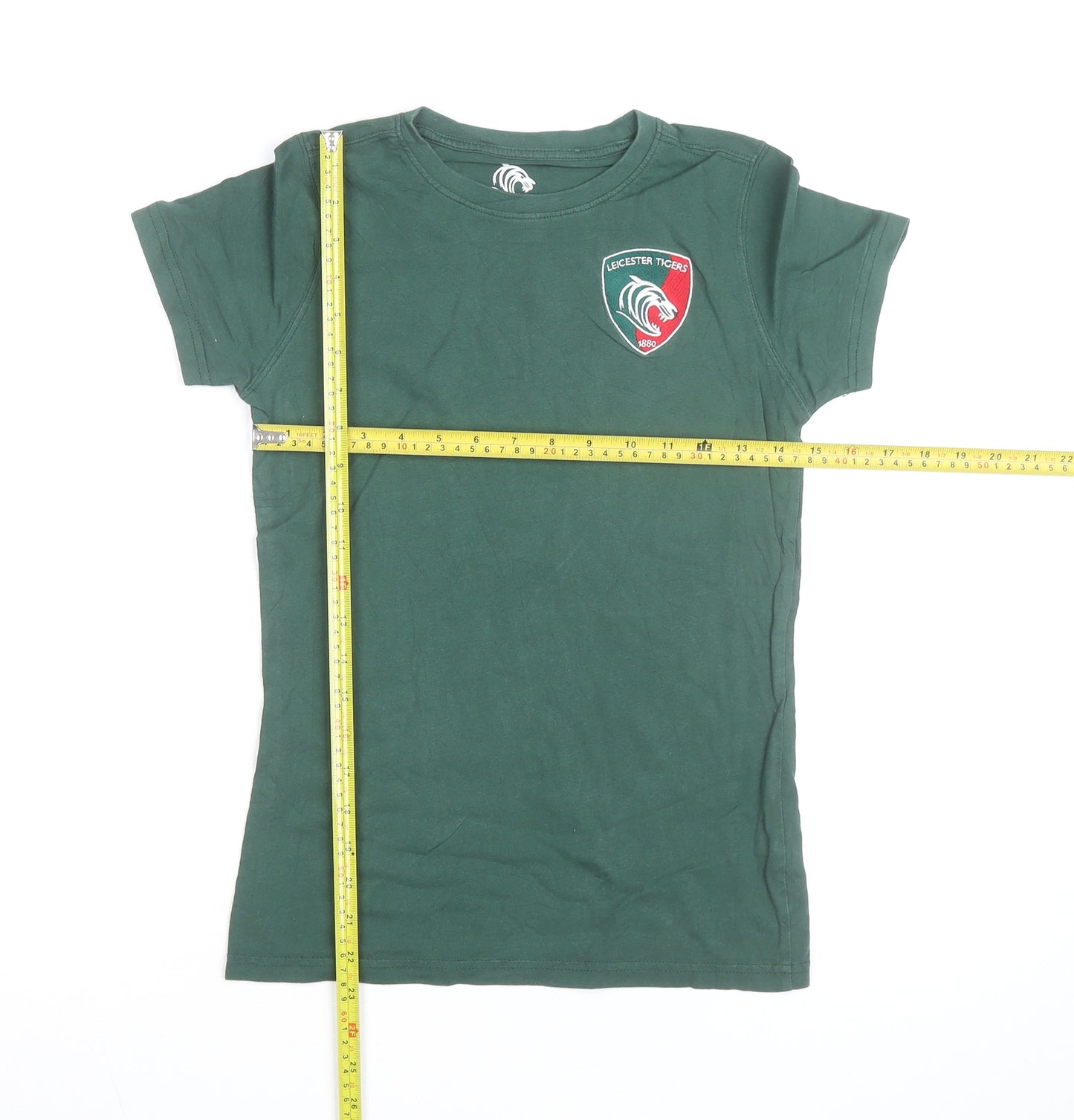 Fanatics Leicester Tigers Womens Green Cotton T-Shirt Size 8