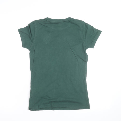 Fanatics Leicester Tigers Womens Green Cotton T-Shirt Size 8