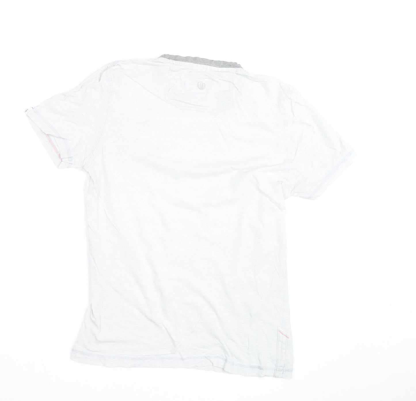 FatFace Men's White Graphic Print Cotton T-Shirt Size Small