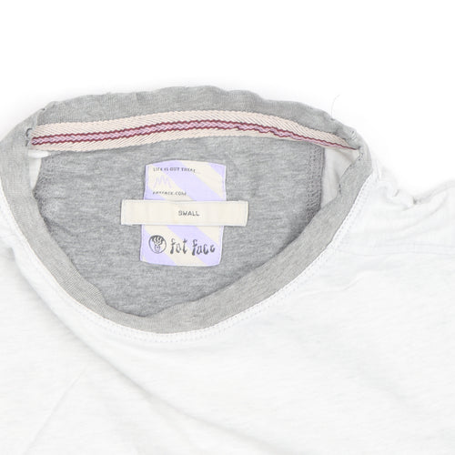 FatFace Men's White Graphic Print Cotton T-Shirt Size Small