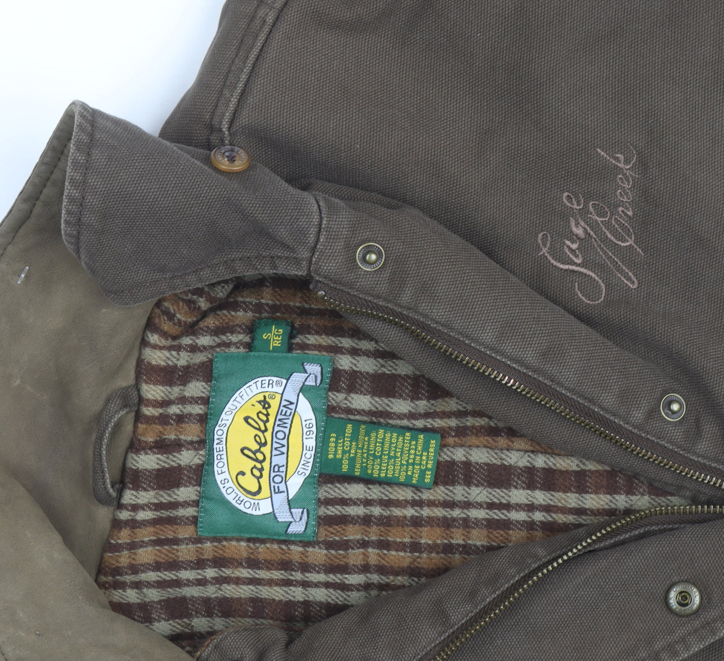 Cabela's Men Brown Cotton Sage Creek Field Jacket Size S