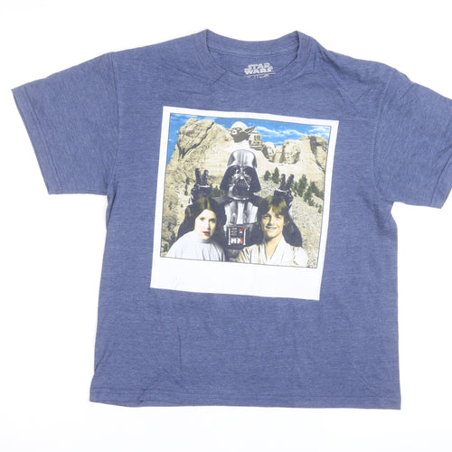 Star Wars Men's Blue Graphic T-Shirt XL Short Sleeve Crew Neck