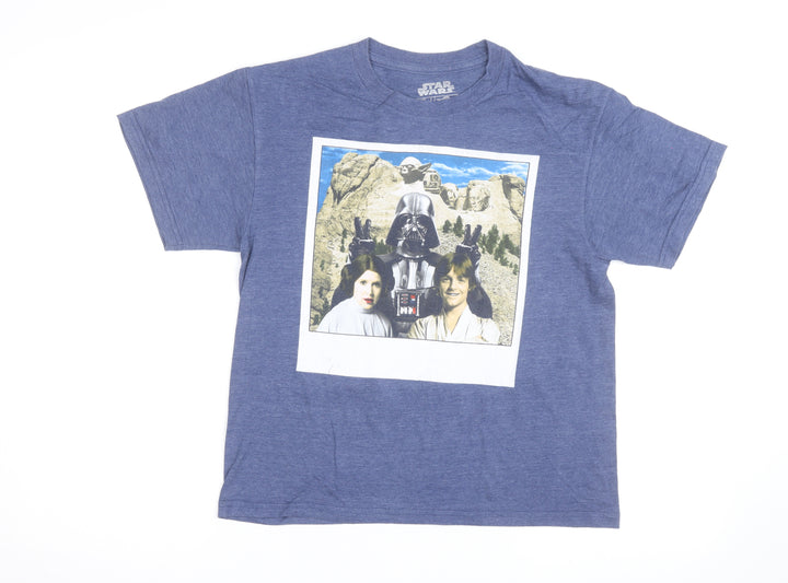 Star Wars Men's Blue Graphic T-Shirt XL Short Sleeve Crew Neck
