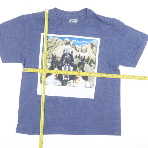 Star Wars Men's Blue Graphic T-Shirt XL Short Sleeve Crew Neck