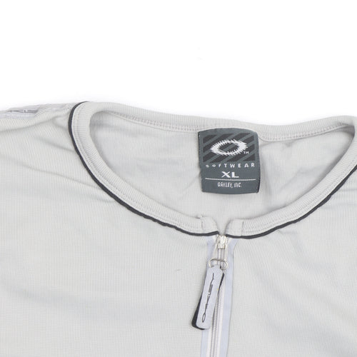 Oakley Men’s Grey XL Sleeveless 1/4 Zip Athletic Tank Top