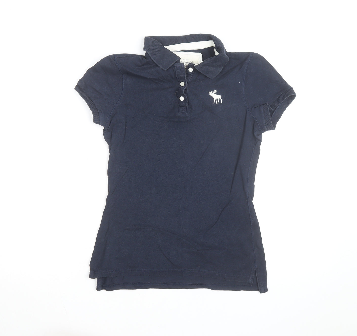 Abercrombie & Fitch Women's Blue Cotton Polo Shirt Size S