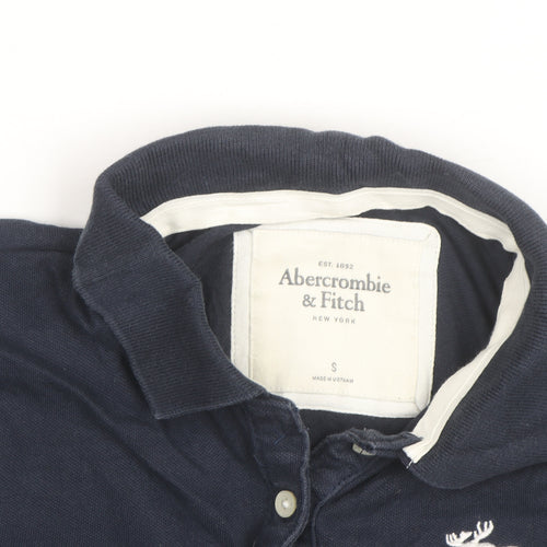 Abercrombie & Fitch Women's Blue Cotton Polo Shirt Size S