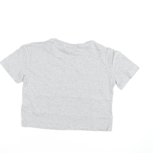 Adidas Women’s Grey Cropped T-Shirt Size 10 Casual Sports Style