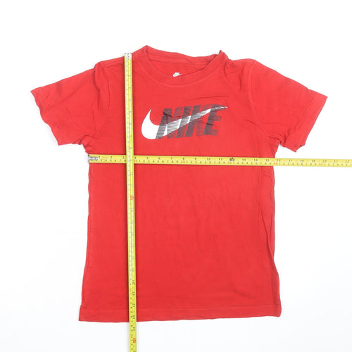 Nike Boys Red Graphic Logo Sports T-Shirt Size 10-11 Years