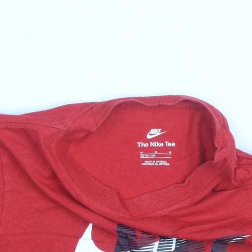 Nike Boys Red Graphic Logo Sports T-Shirt Size 10-11 Years