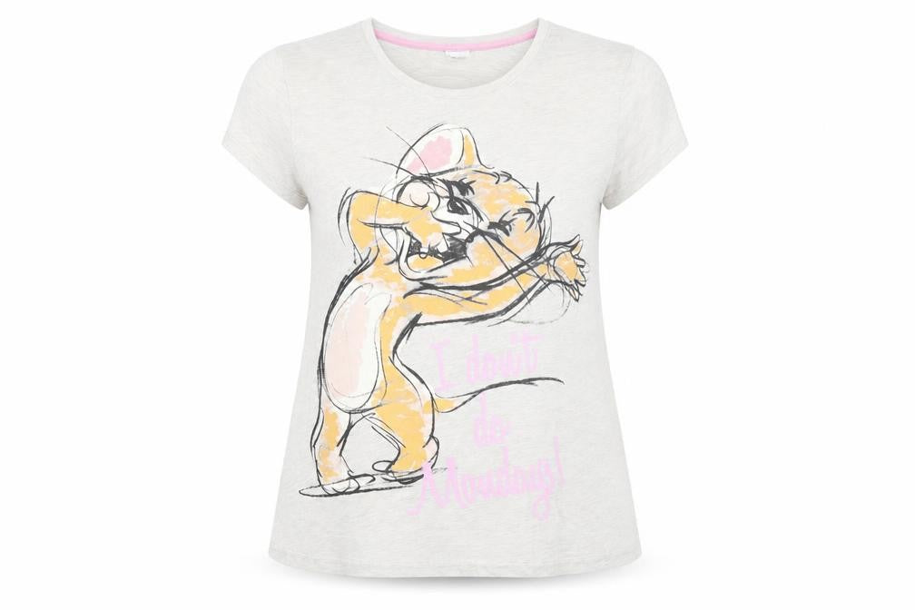 Front view of Tom and Jerry Women's Beige, size 18, Graphic T-Shirt