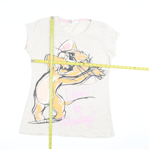 Tom and Jerry Women's Beige Size 18 Graphic T-Shirt