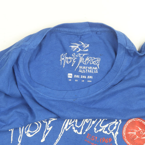 Hot Tuna Men's Blue 2XL Surfwear Graphic Short Sleeve T-Shirt