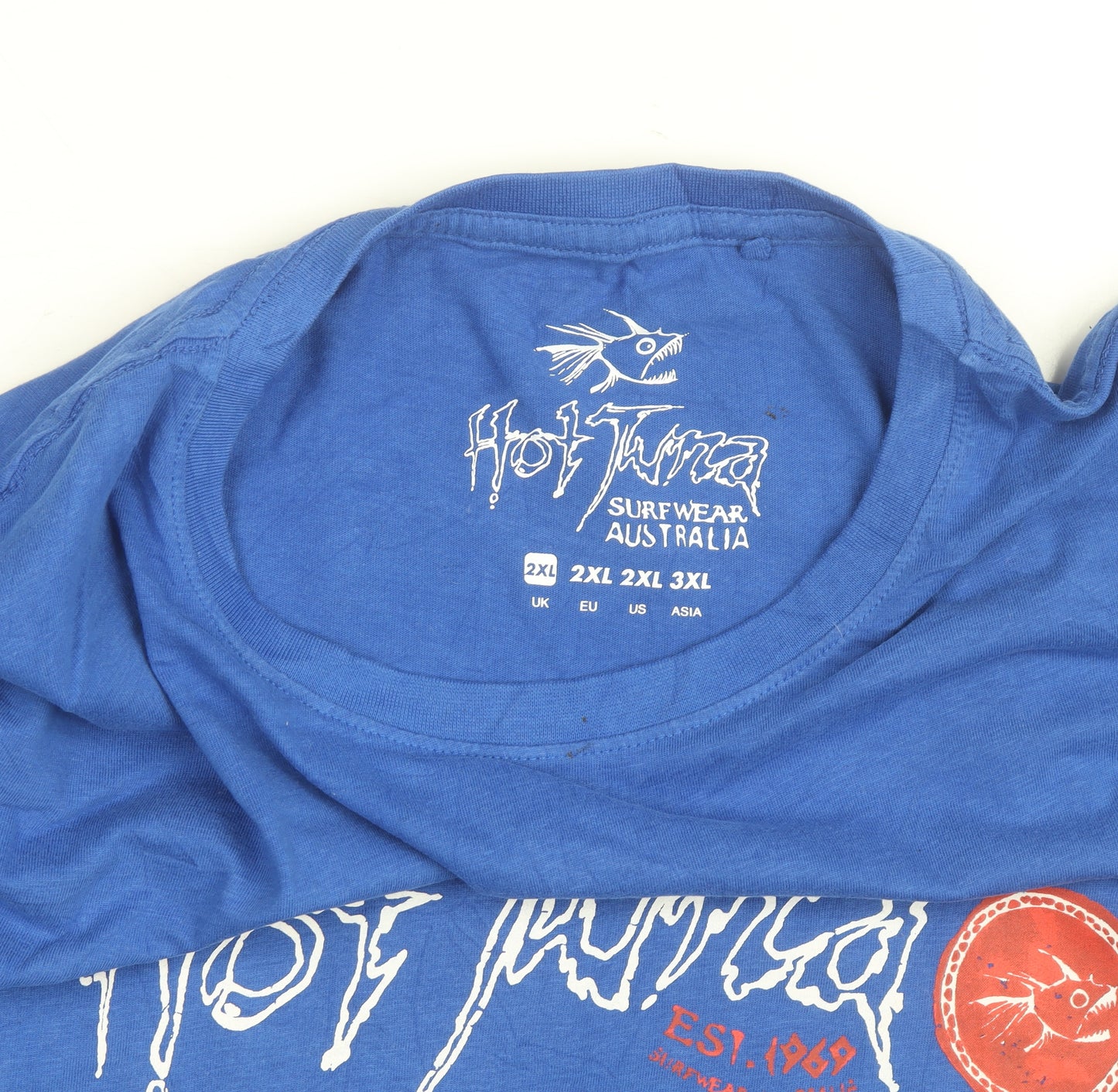 Hot Tuna Men's Blue 2XL Surfwear Graphic Short Sleeve T-Shirt