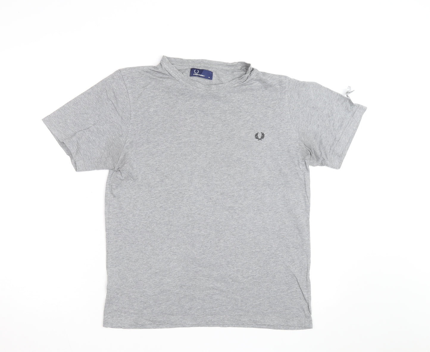 Fred Perry Men's Grey Crew Neck Cotton T-Shirt Size M Classic Style