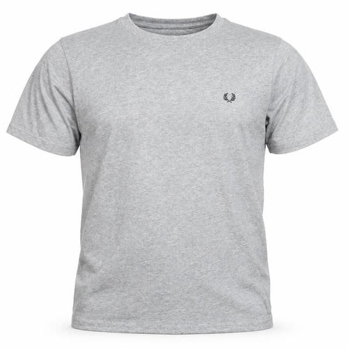 Fred Perry Men's Grey Crew Neck Cotton T-Shirt Size M Classic Style
