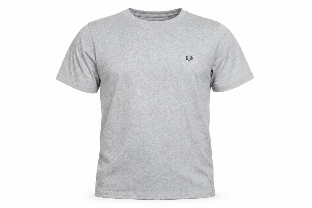 Fred Perry Men's Grey Crew Neck Cotton T-Shirt Size M Classic Style