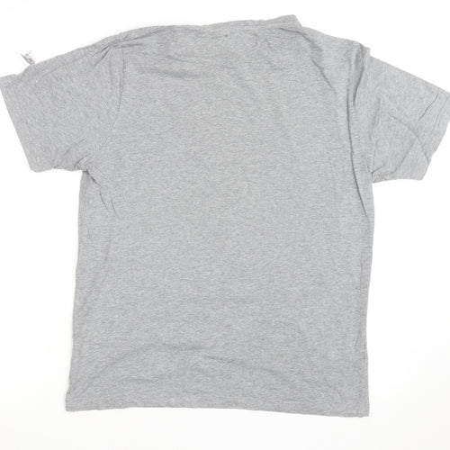Fred Perry Men's Grey Crew Neck Cotton T-Shirt Size M Classic Style