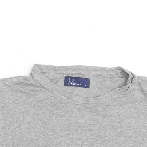 Fred Perry Men's Grey Crew Neck Cotton T-Shirt Size M Classic Style