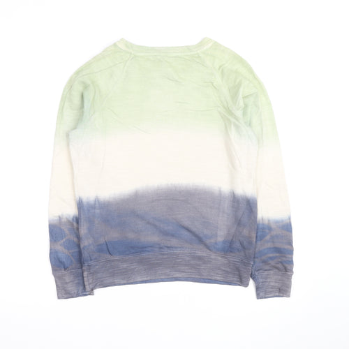 Marks and Spencer Women Green Mix Cotton Pullover Sweatshirt Size XL