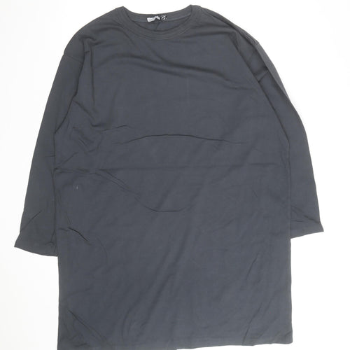 ASOS Design Women Black UK 10 Long Sleeve Cotton T-Shirt