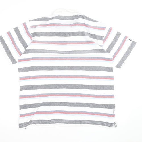 Cotton Traders Men’s Multicoloured Striped Polo Shirt Size M