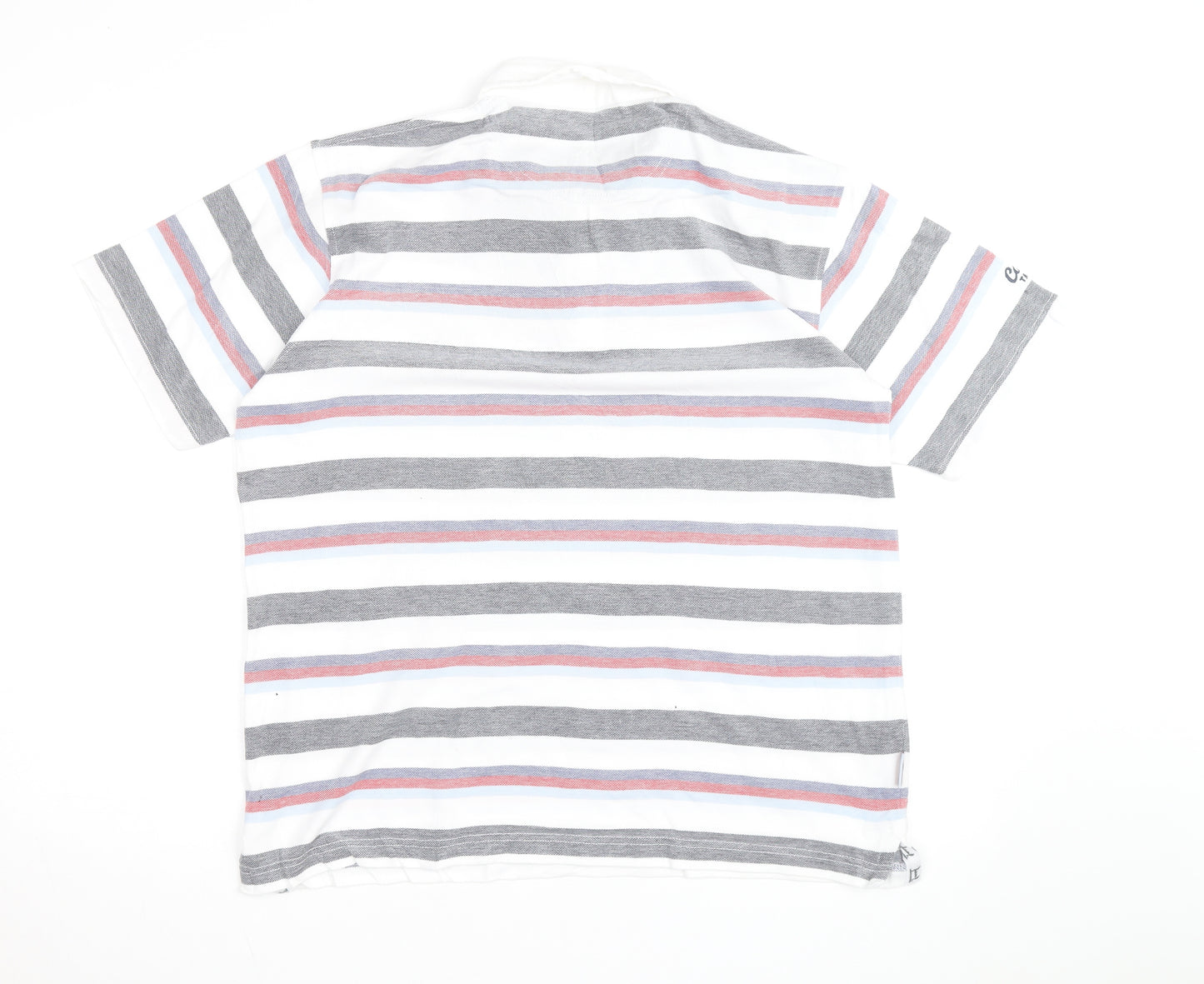 Cotton Traders Men’s Multicoloured Striped Polo Shirt Size M