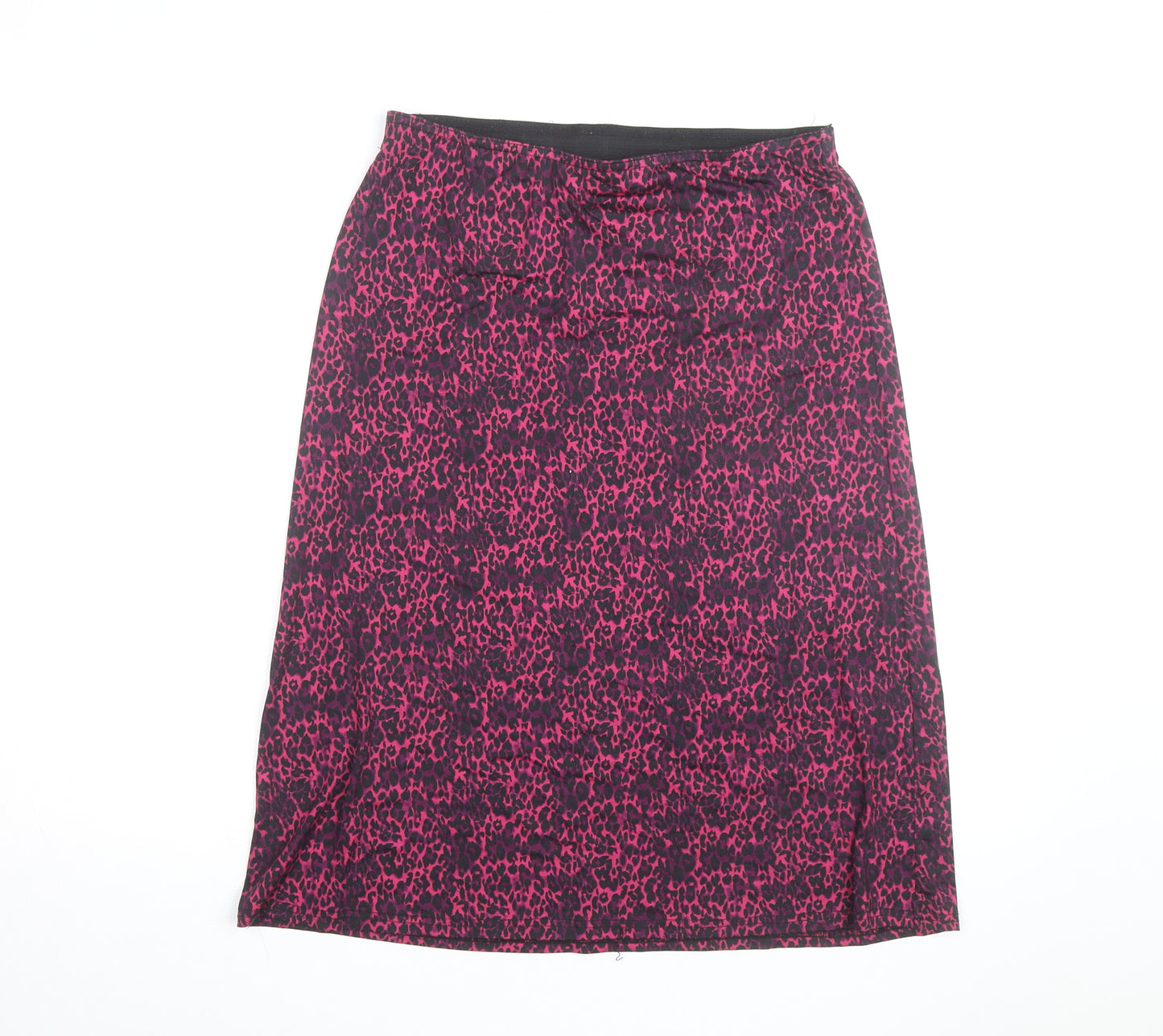 Impuls Women's Pink Animal Print Stretch Pencil Skirt M
