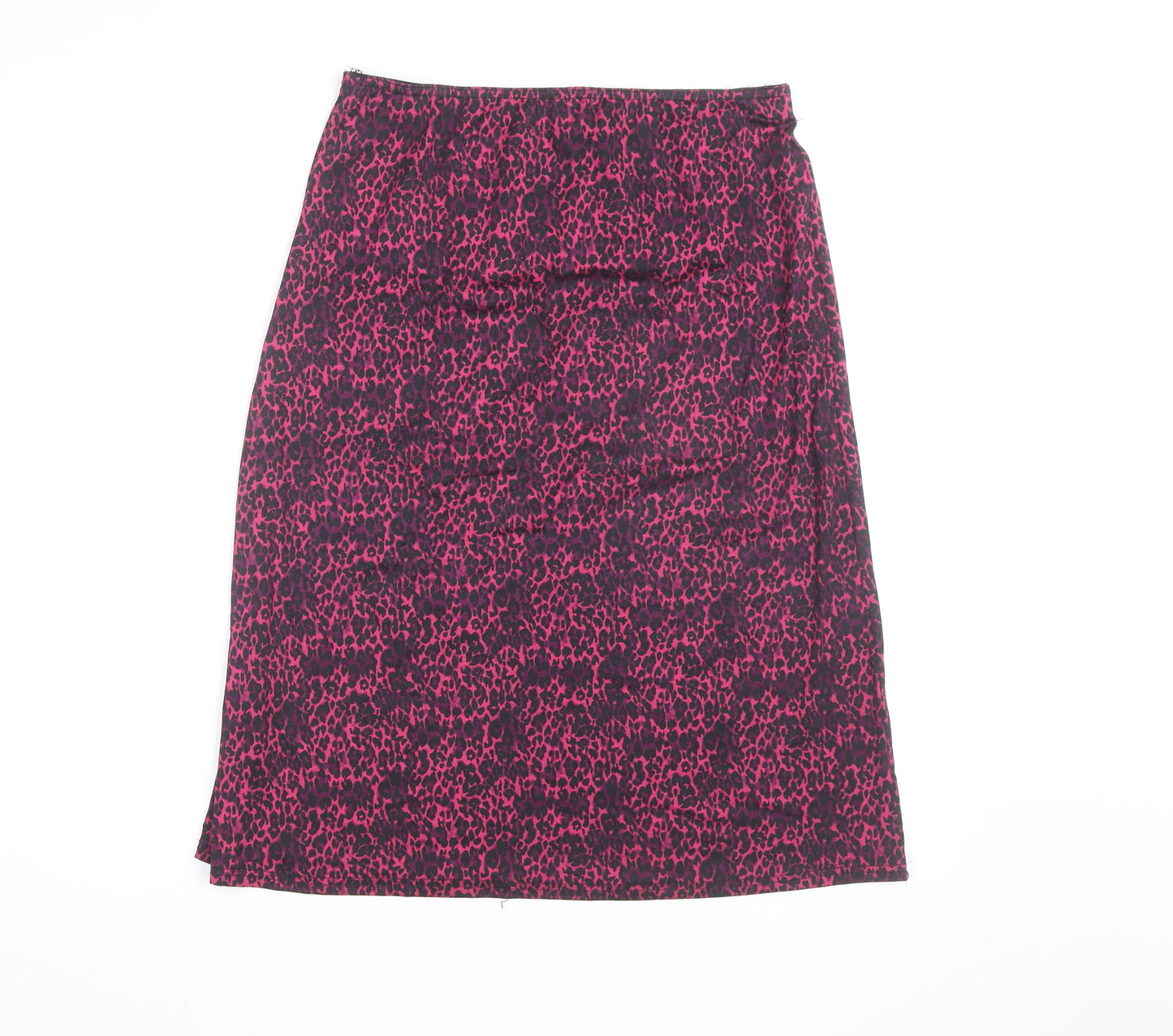 Impuls Women's Pink Animal Print Stretch Pencil Skirt M