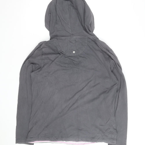 Joules Womens Grey Pullover Hoodie UK 14 Long Sleeve Cotton Casual