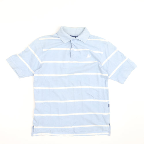 The Royal Yacht Britannia Men's Blue Striped Polo Shirt Size S