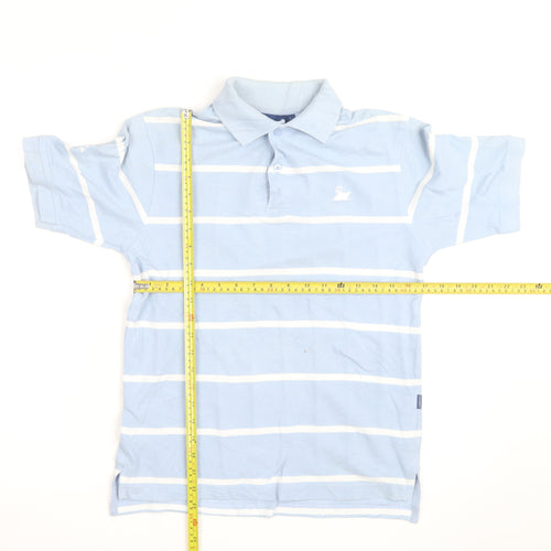 The Royal Yacht Britannia Men's Blue Striped Polo Shirt Size S