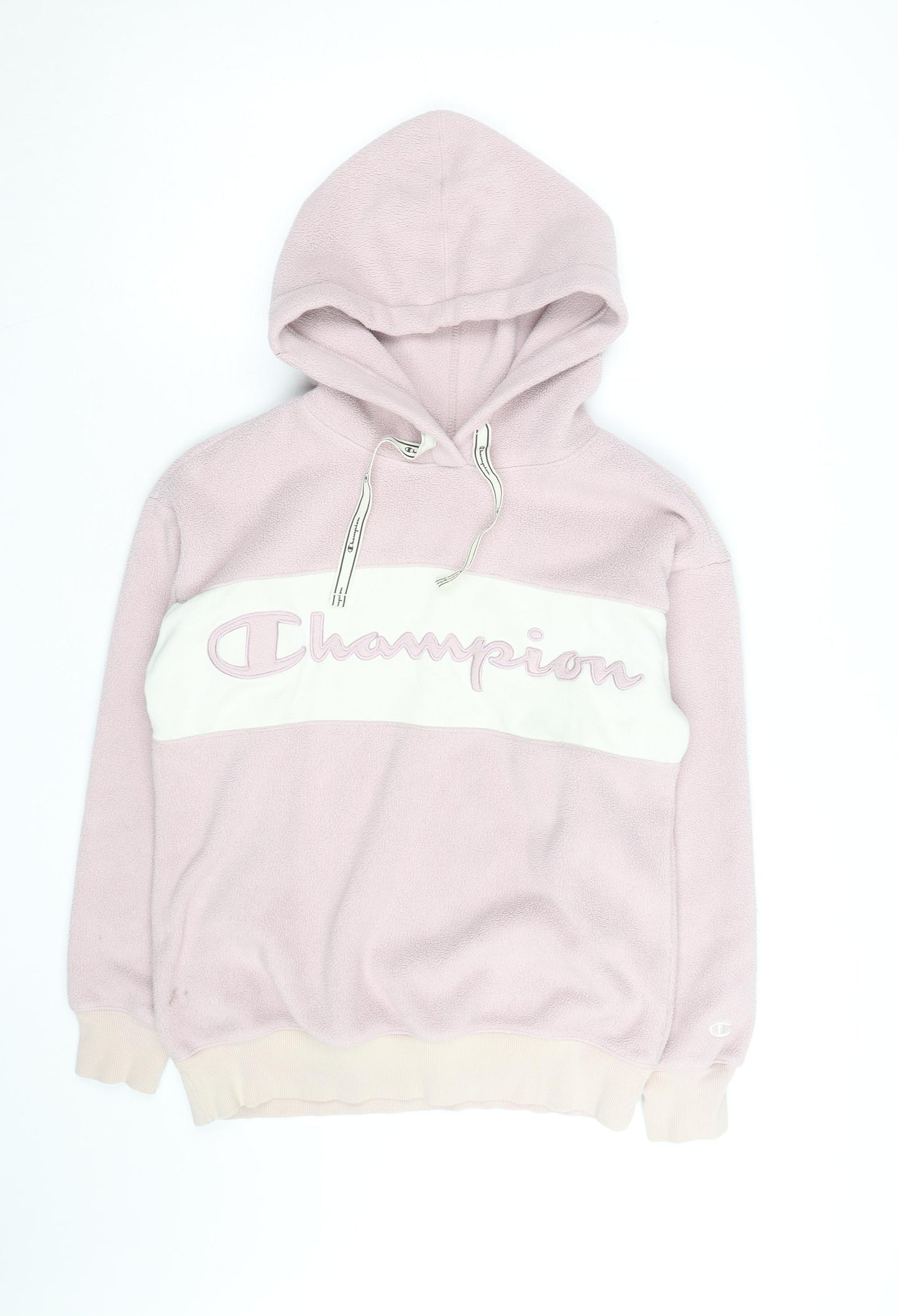 Champion Womens Pink Fleece Pullover Hoodie XS Relaxed Fit