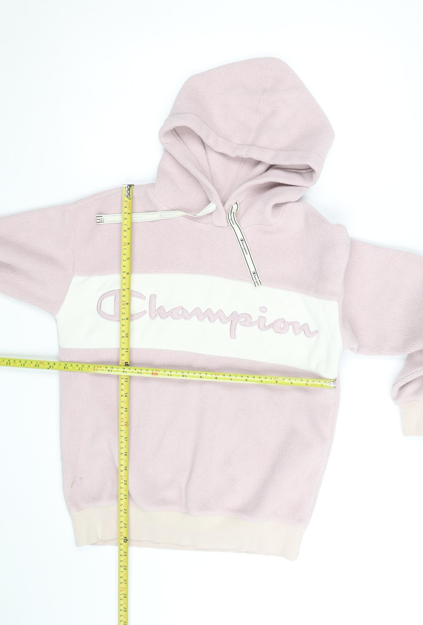Champion Womens Pink Fleece Pullover Hoodie XS Relaxed Fit