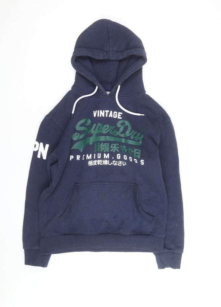 Superdry Men's Blue Vintage Logo Pullover Hoodie Size M