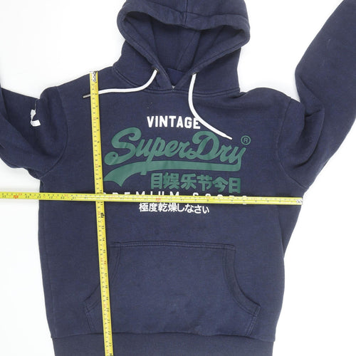Superdry Men's Blue Vintage Logo Pullover Hoodie Size M