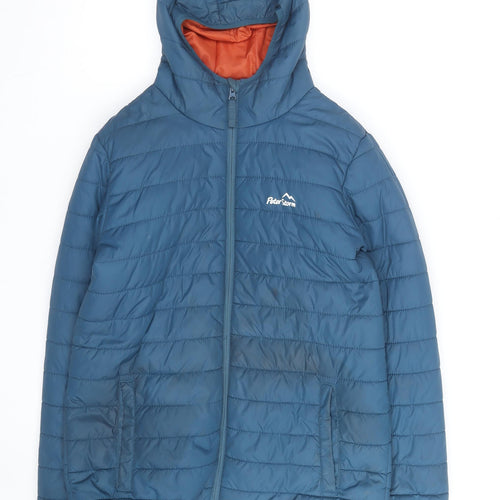 Peter Storm Men’s Blue Hooded Puffer Jacket Size S Insulated Outdoor