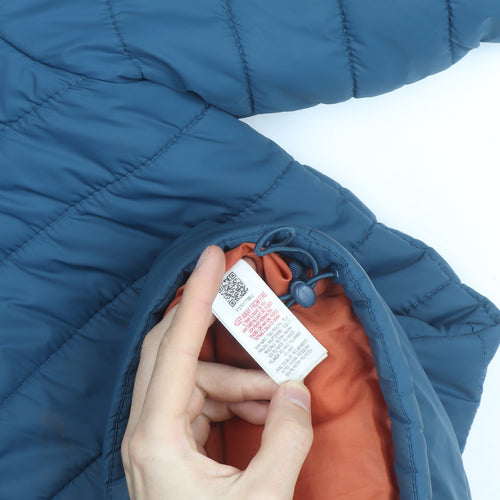 Peter Storm Men’s Blue Hooded Puffer Jacket Size S Insulated Outdoor