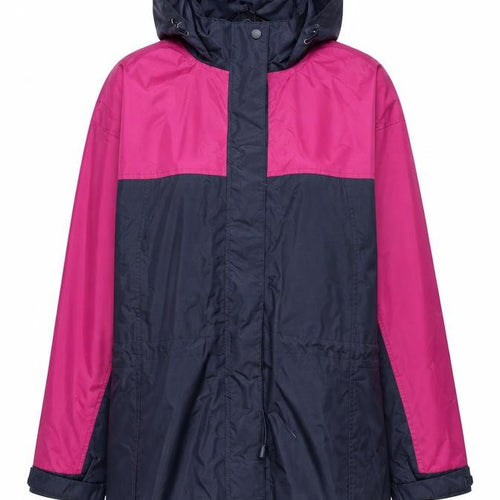 Snowdonia Womens Blue Pink Waterproof Hooded Rain Coat Jacket Size 14
