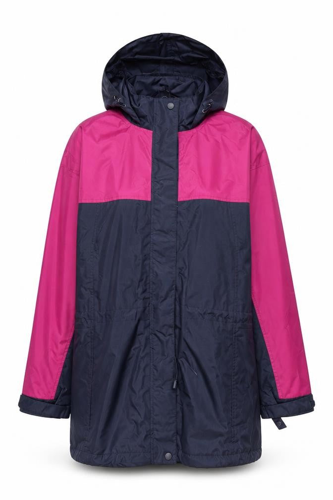 Snowdonia Womens Blue Pink Waterproof Hooded Rain Coat Jacket Size 14